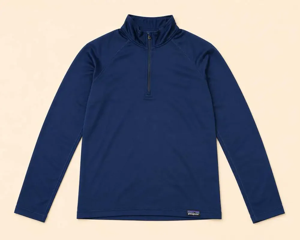 Patagonia Capilene Heavyweight Baselayer Quarter Zip Navy Pullover XL Youth 14